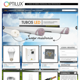 Web de venta online de productos de iluminación